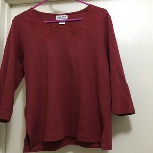 Anthony Richards cranberry blouse